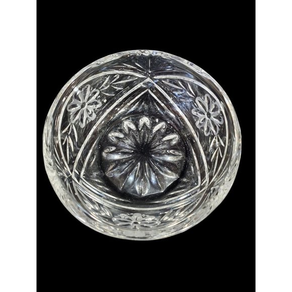 Zajecar Yugoslavia 24% Lead Crystal Bowl w/ Lid Candy Dish Trinket Vanity Vtg - Picture 4 of 5